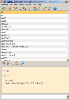 LingvoSoft Dictionary 2009 English <-> Albanian 4.1.29 screenshot